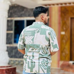 Half Sleeve Shirt (Green) 0002