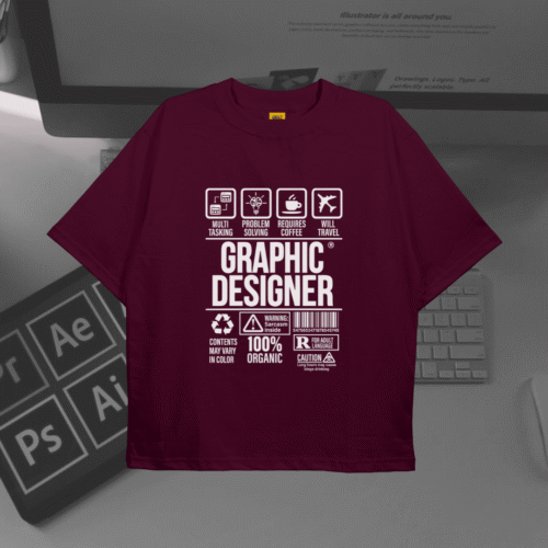 Drop Shoulder T-Shirt Print